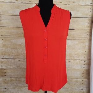 CAbi Red Sleeveless Top